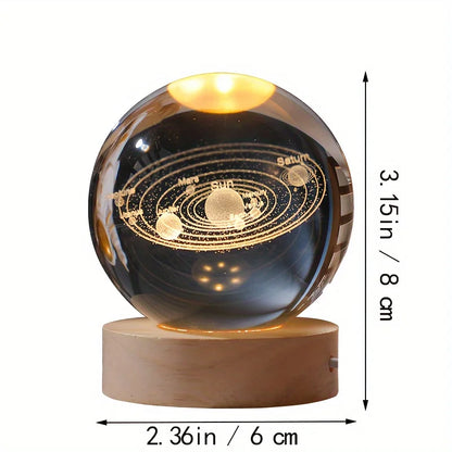 Crystal Ball Planet Night Light Laser