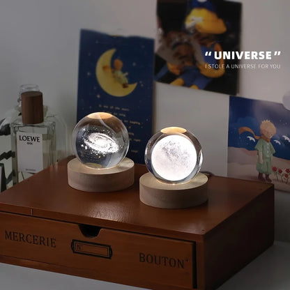 Crystal Ball Planet Night Light Laser