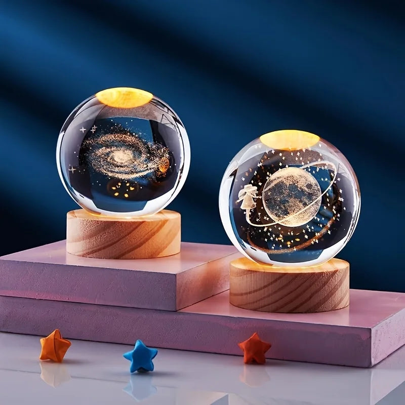 Crystal Ball Planet Night Light Laser